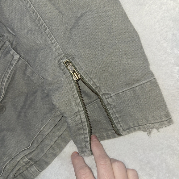 Women's Green Military Style Utility Jacket Old Navy Size XL Y2K - Picture 5 of 10